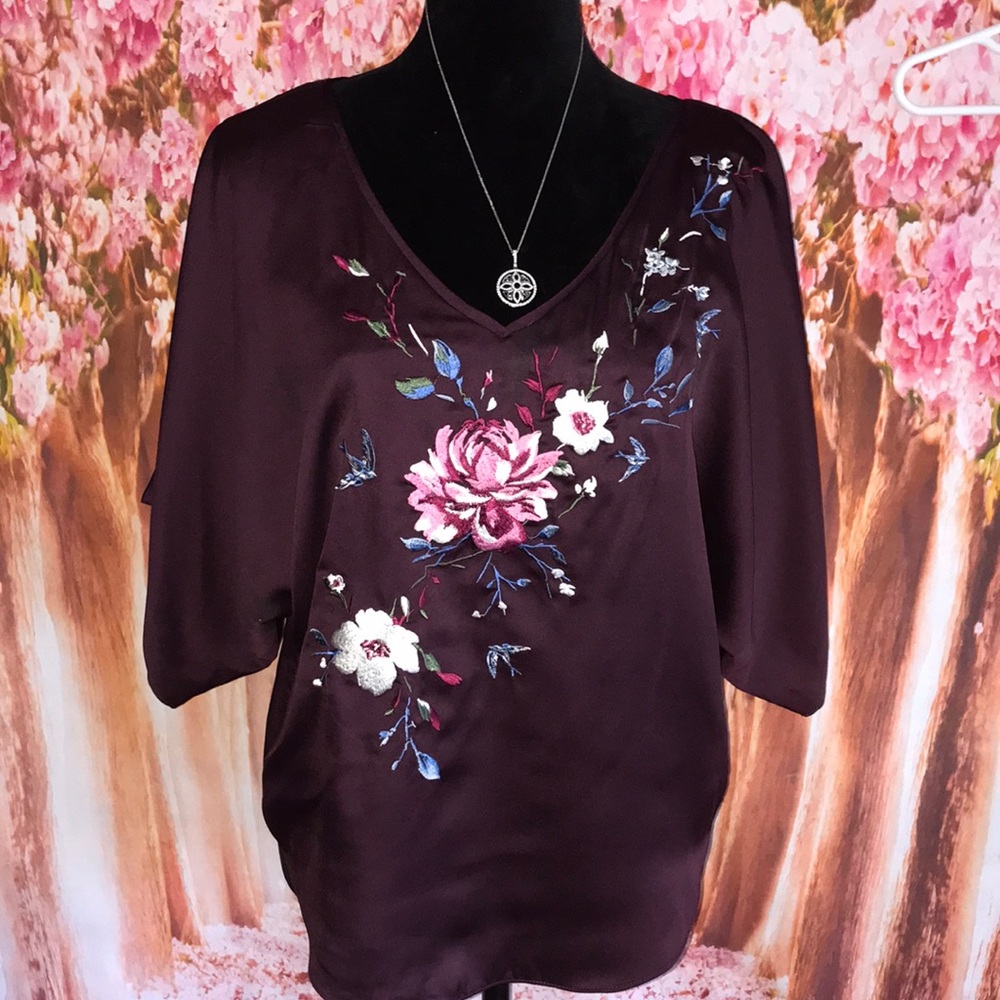 Flowered Rayon Blouse